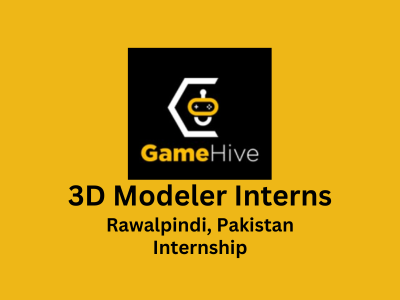 3D Modeler Interns required at Game Hive Studio