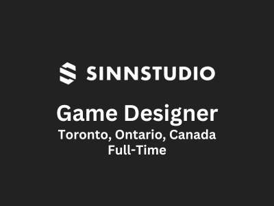 Game Designer required at Sinn Studio Inc.