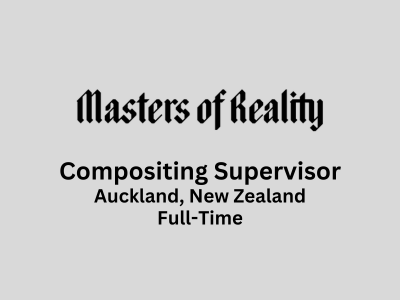 Masters of Reality is seeking a Compositing Supervisor