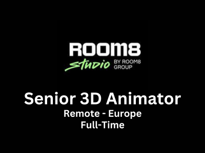 Senior 3D Animator required at Room 8 Studio