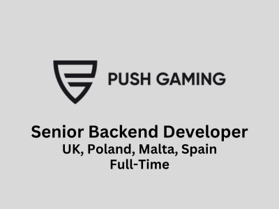 Senior Backend Developer required at Push Gaming