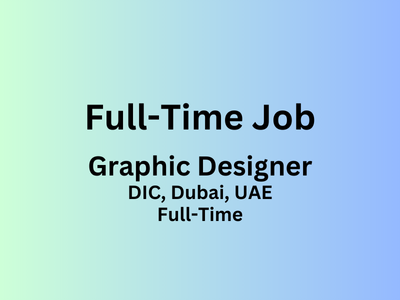 Full-time job opening for experienced Graphic Designer