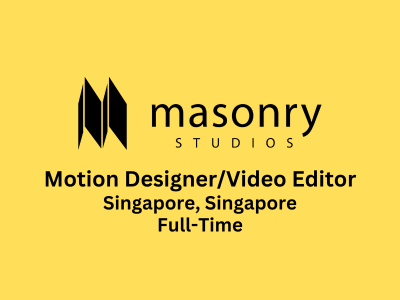 Motion DesignerVideo Editor required at Masonry Studios