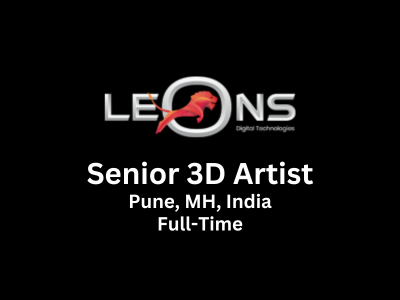 Senior 3D Artist required at Leons Digital
