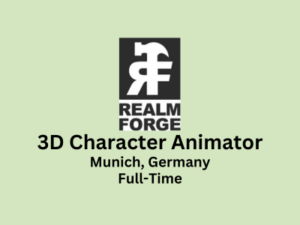 3D Character Animator required at Realmforge Studios - 3ds Max