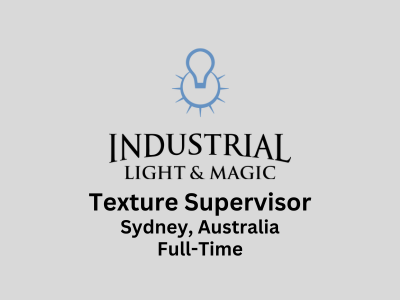 Industrial Light & Magic is hiring Texture Supervisor