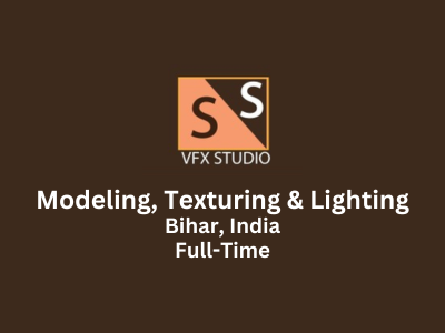 S S VFX STUDIO is hiring for Modeling, Texturing & Lighting