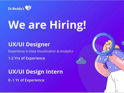 UXUI Designers are required at Dr. Reddy's