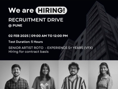 VFX Recruitment Drive for Senior Roto Artist