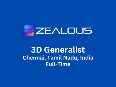 3D Generalist required at Zealous Digital Studio