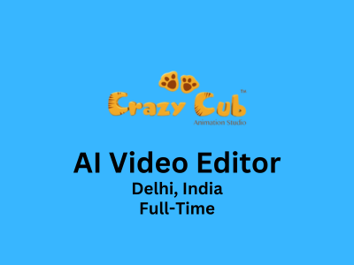 AI Video Editor required at Crazy Cub Animation Studio