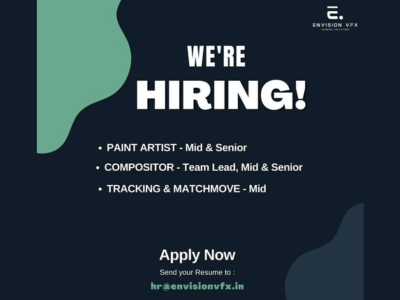 Envision VFX is hiring for multiple job openings