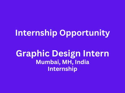 Exciting opportunity for Graphic Design Intern