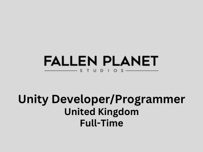 Fallen Planet Studios is hiring Unity DeveloperProgrammer