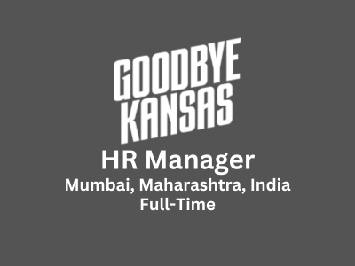 HR Manager required at Goodbye Kansas Studios
