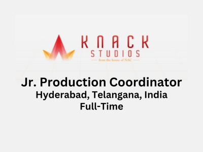 Jr. Production Coordinator required at Knack Studios
