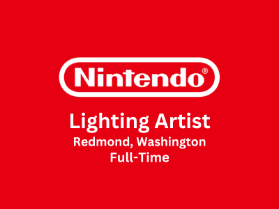 Lighting Artist required at Nintendo