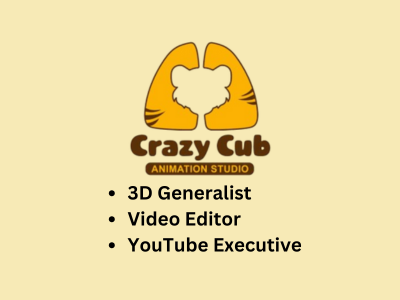 Multiple job openings at Crazy Cub Animation Studio