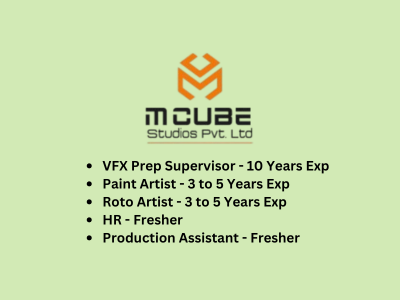 Multiple job openings at MCube Studios