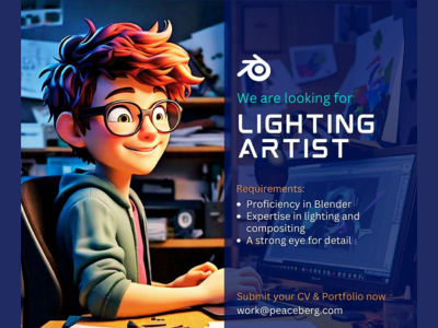 Peaceberg is looking for proficient in Lighting Artist