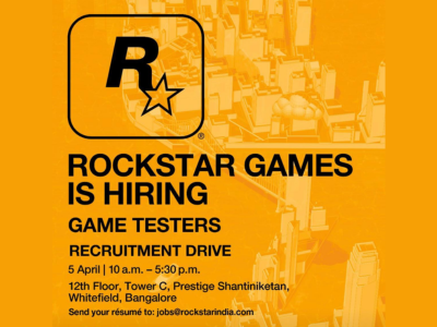 Recruitment drive for Game Testers at Rockstar Games
