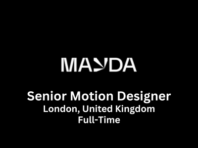 Senior Motion Designer required at The Mayda Creative Co.