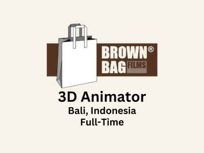 3D Animator required at Brown Bag Films