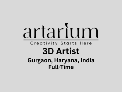 Artarium is looking for a creative and skilled 3D Artist