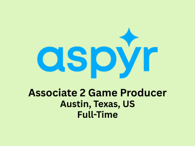 Associate 2 Game Producer required at Aspyr Media