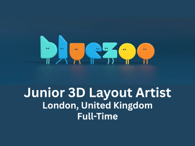 Blue Zoo is looking for Junior 3D Layout Artist
