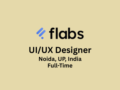 Flabs is hiring for a UIUX Designer role