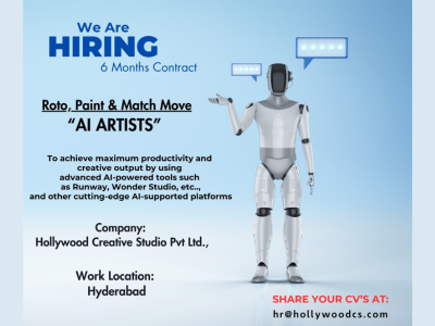Hollywood Creative Studio is hiring AI Artists