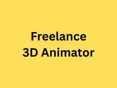 Job opening for Freelance 3D Animator