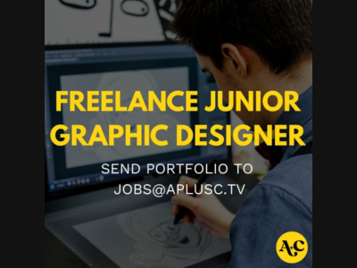 Job opening for Freelance Junior Graphic Designer