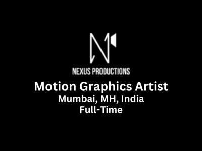 Nexus is hiring Video Editor or Motion Graphics Artist