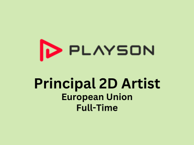 Playson is on the lookout for Principal 2D Artist
