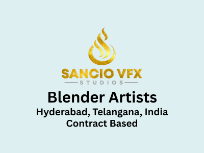 Sancio VFX Studios is looking for Blender Artists