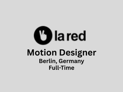 la-red is currently looking for a Motion Designer