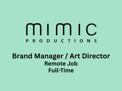 Brand Manager  Art Director required at Mimic Productions