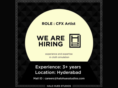 CFX Artist required at HaloHues Studios