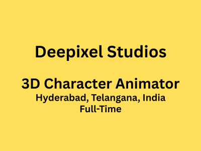 Deepixel Studios is looking for 3D Character Animator