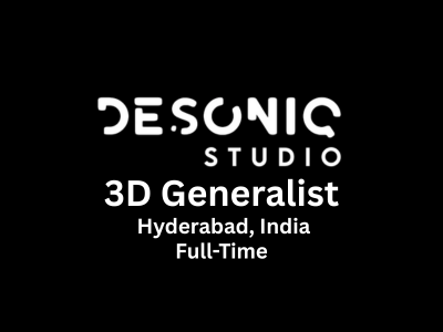 Desoniq Studio is looking for 3D Generalist