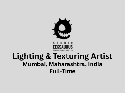 Lighting & Texturing Artist required at Studio Eeksaurus