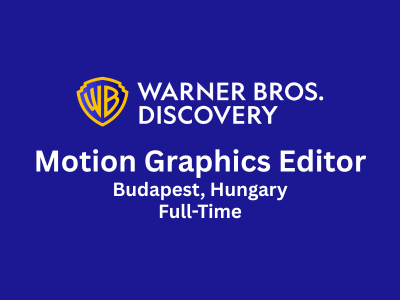 Motion Graphics Editor required at Warner Bros. Discovery