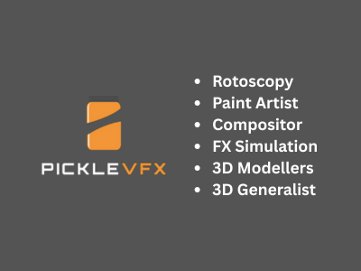 Multiple open vacancy for talented professionals at Pickle VFX