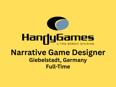 Narrative Game Designer required at HandyGames