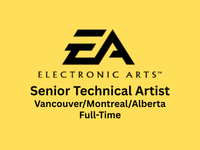 Senior Technical Artist required at Electronic Arts