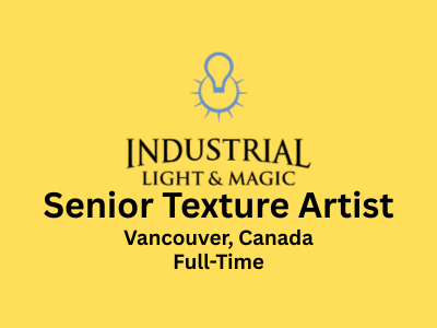 Senior Texture Artist required at Industrial Light & Magic