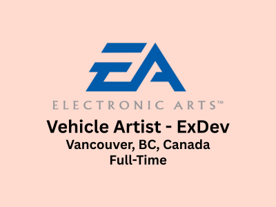 Vehicle Artist required at Electronic Arts