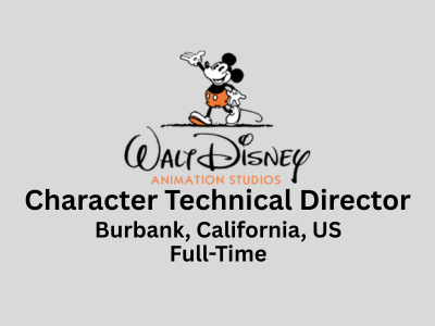Walt Disney Animation is hiring Character Technical Director